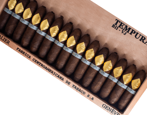 Cavalier Geneve Black II Series Viso Jalapa Tempura (Gordito) (4.0" x 60)