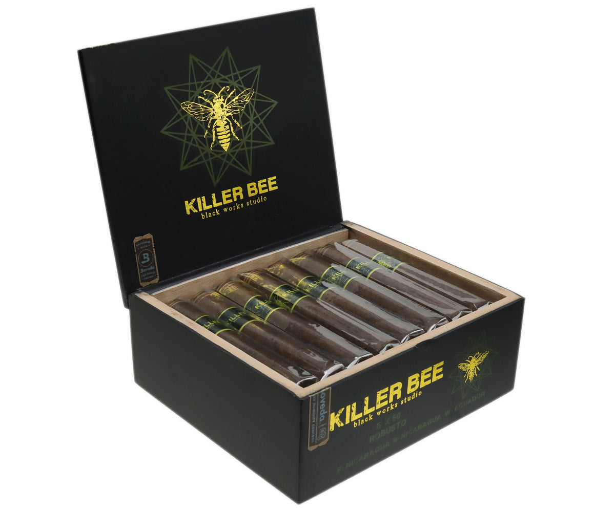 Black Works Studio Killer Bee Robusto 5.0" x 50 cigar with smooth, flavorful smoke and premium craftsmanship.