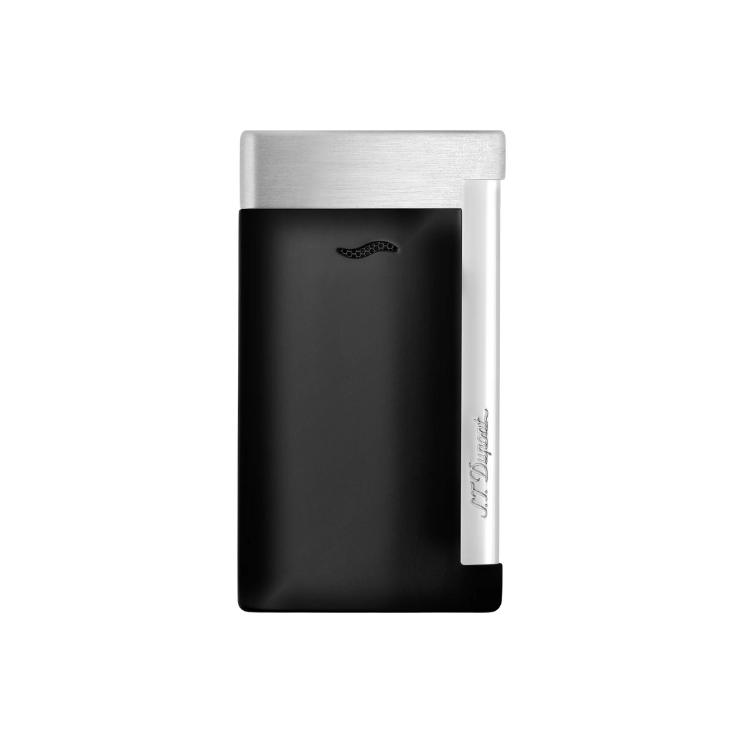 S.T. Dupont Slim 7 Matte Black And Brushed Chrome Finish Lighter