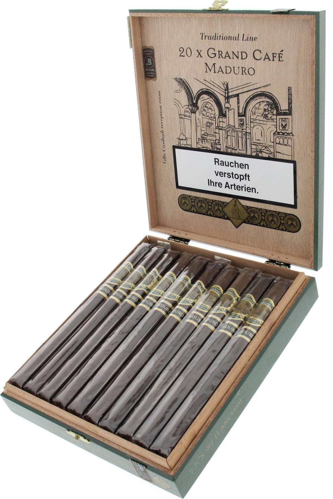 Casdagli Traditional Grand Cafe Maduro (Lancero) (7.55" x 39)