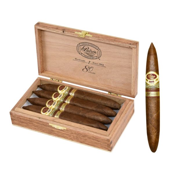 Padron 1926 80th Anniversary Series Natural Perfecto - Premium Cigar (6.7" x 54)