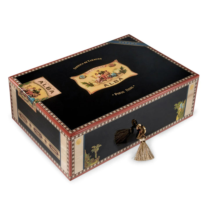 Elie Bleu Alba Wooden Humidor For 200 Cigars - Black Sycamore