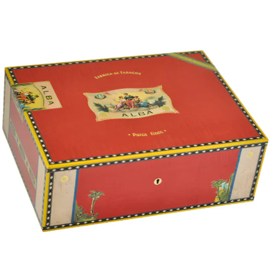 Elie Bleu Alba Wooden Humidor For 200 Cigars - Red Sycamore