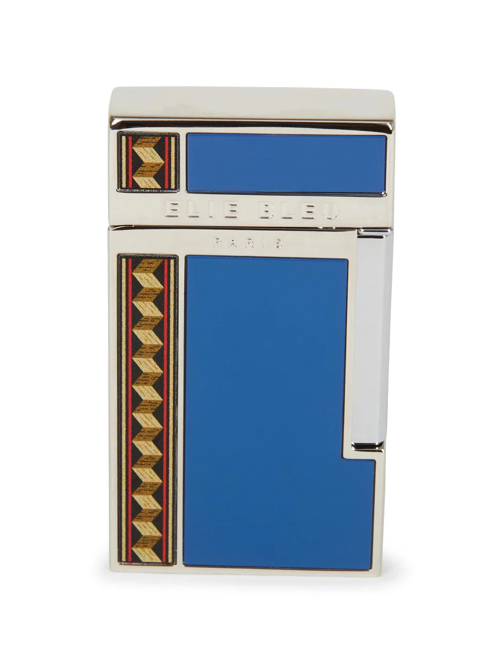 Elie Bleu "Diamond Jetflame & Alba Marquetry" Pocket Lighter - Blue EBJ1452