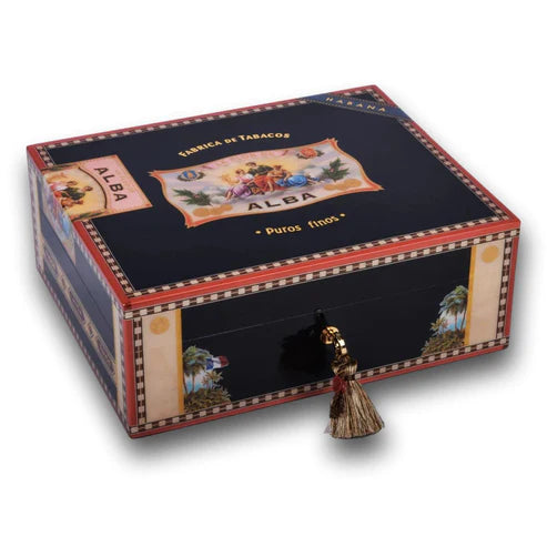 Elie Bleu Alba Wooden Humidor For 75 Cigars - Black Sycamore