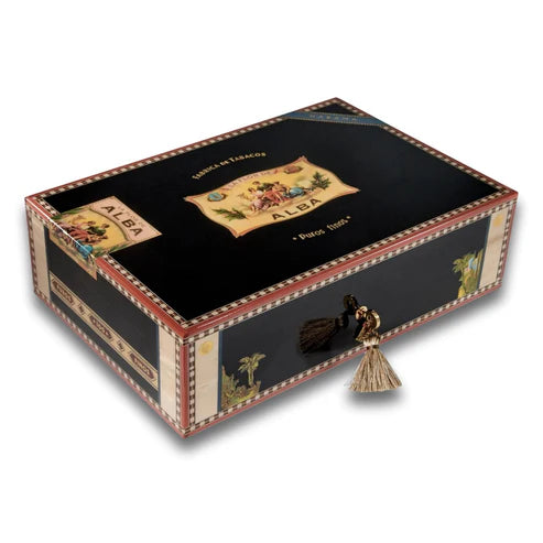 Elie Bleu Alba Wooden Humidor For 110 Cigars - Black Sycamore