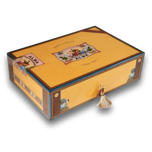 Elie Bleu Alba Wooden Humidor For 110 Cigars - Yellow Sycamore