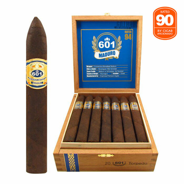 601 Blue Maduro (Torpedo) (6.1" x 52) | Rich Flavor Profile