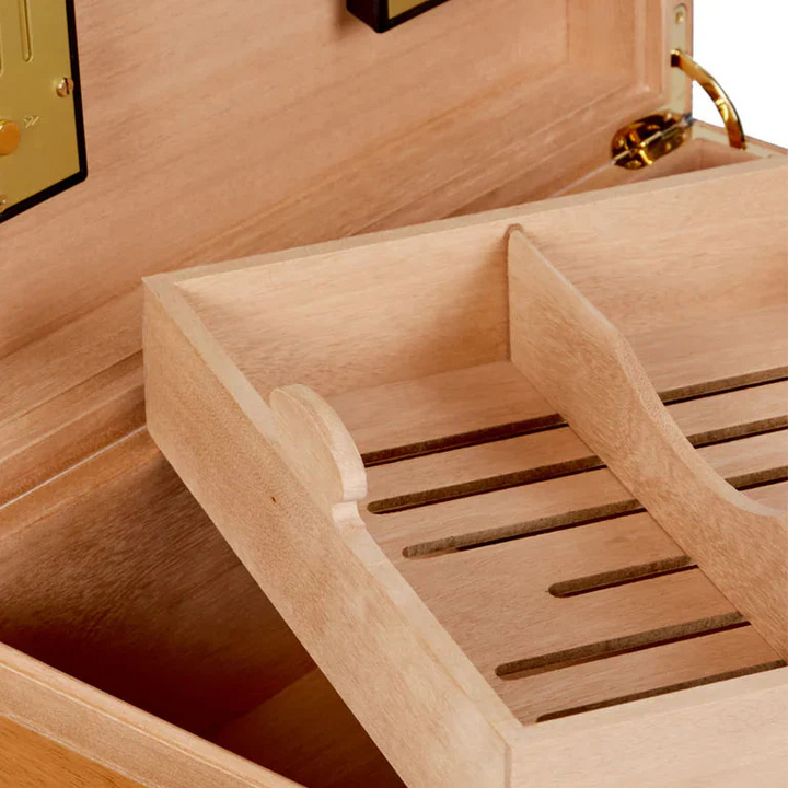 Elie Bleu Alba Wooden Humidor For 200 Cigars - Red Sycamore