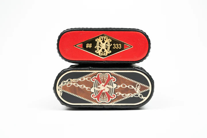Brizard & Co. x Opus X Les Chaines De L'Amour Maccarrone Collaboration Cigar case + Opus X Cigars - Black Ostrich