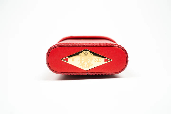 Brizard & Co. x Opus X Les Chaines De L'Amour Maccarrone Collaboration Cigar case + Opus X Cigars - Red Ostrich
