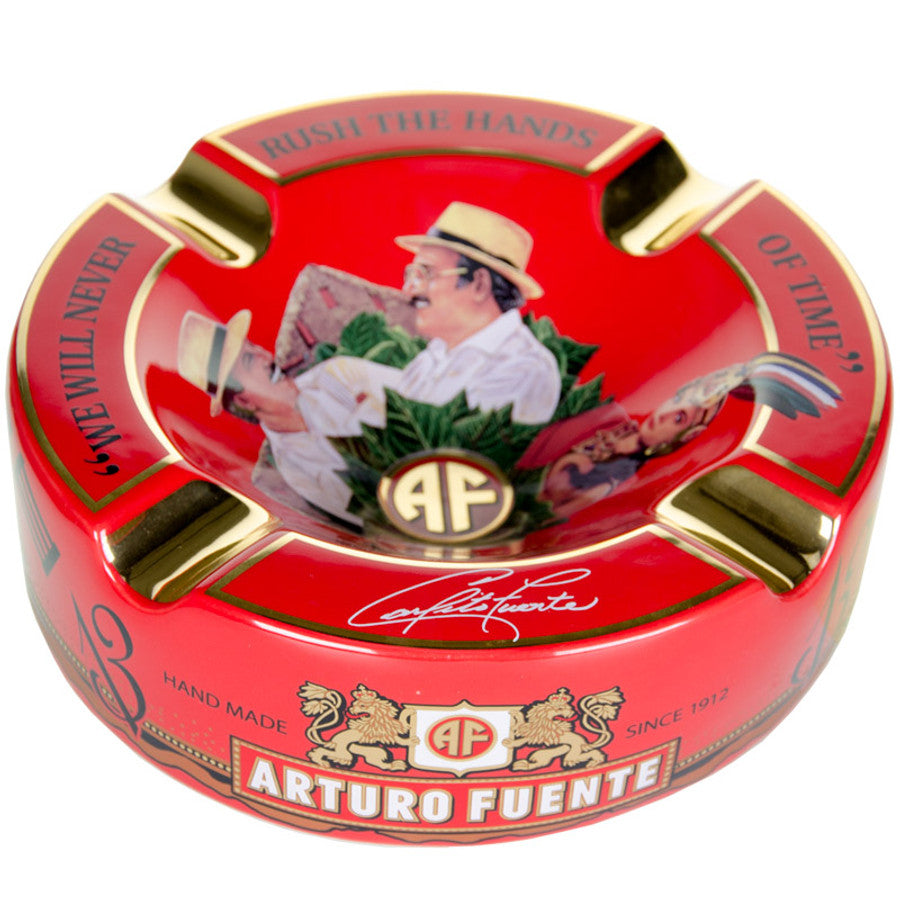 Arturo Fuente Hands of Time Red Ashtray - Stylish Ceramic Cigar Ashtray