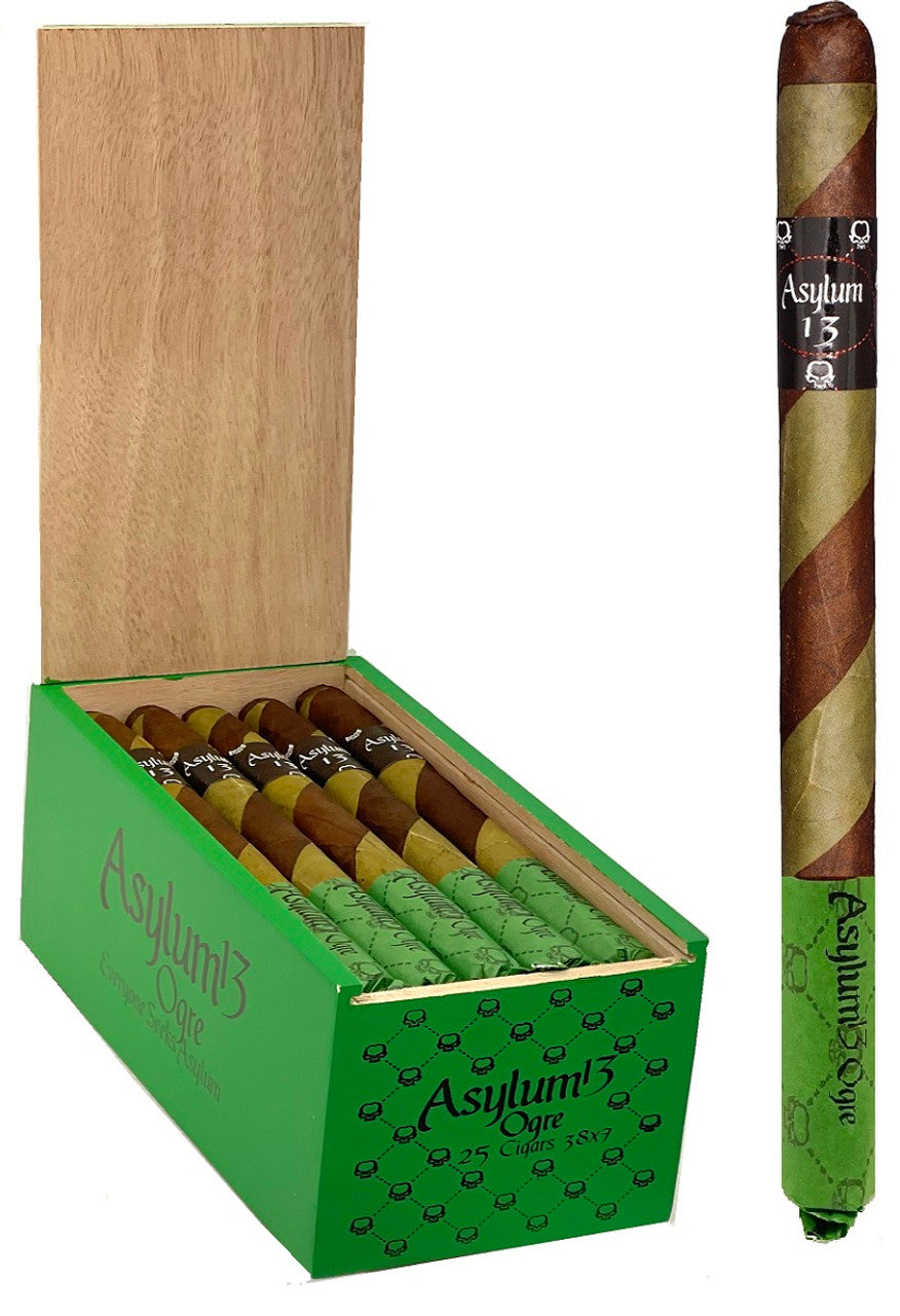 Asylum 13 Ogre Barber Pole Lancero (7.0" x 38) | Candela and Nicaraguan Wrapper | Medium to Full-Bodied Cigar