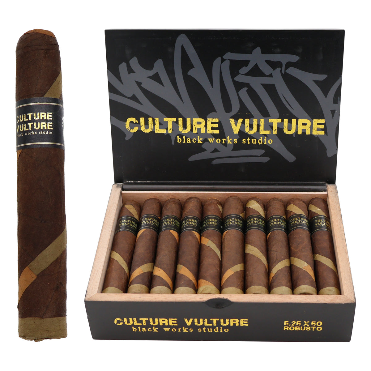 Black Works Studio Culture Vulture Robusto Cigar Open Box Single