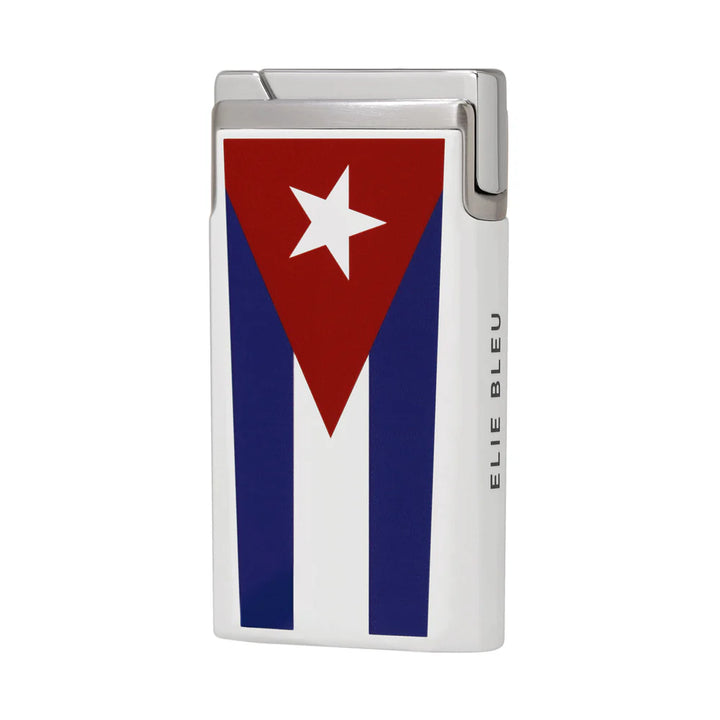 Elie Bleu J15 Cuban Flag Lacquer Pocket Lighter