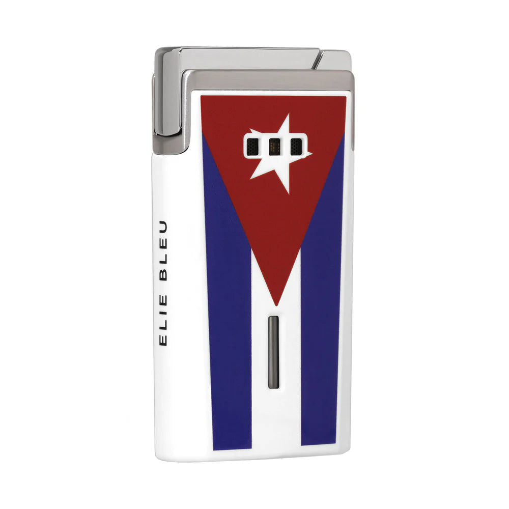 Elie Bleu J15 Cuban Flag Lacquer Pocket Lighter