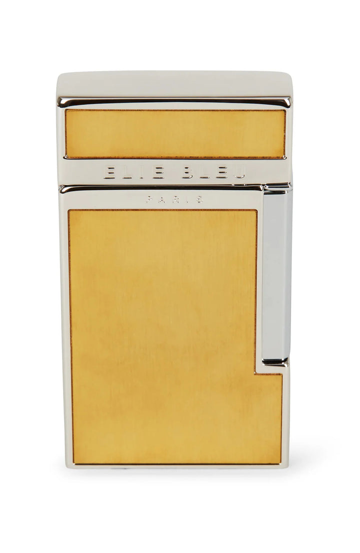 Elie Bleu Two-Tone "Diamond Jetflame" Pocket Lighter - Brushed Gold EBJ1421