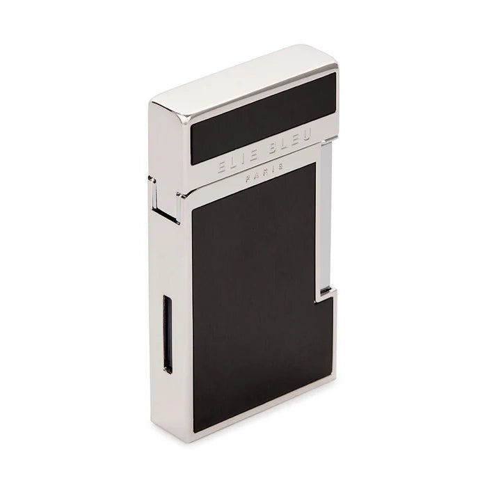 Elie Bleu J14 Two-Tone Diamond Jet Flame Pocket Lighter - Black Lacquer EBJ1403