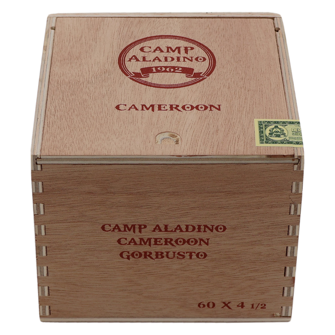 Closed box of Camp Aladino Cameroon Gorbusto cigars