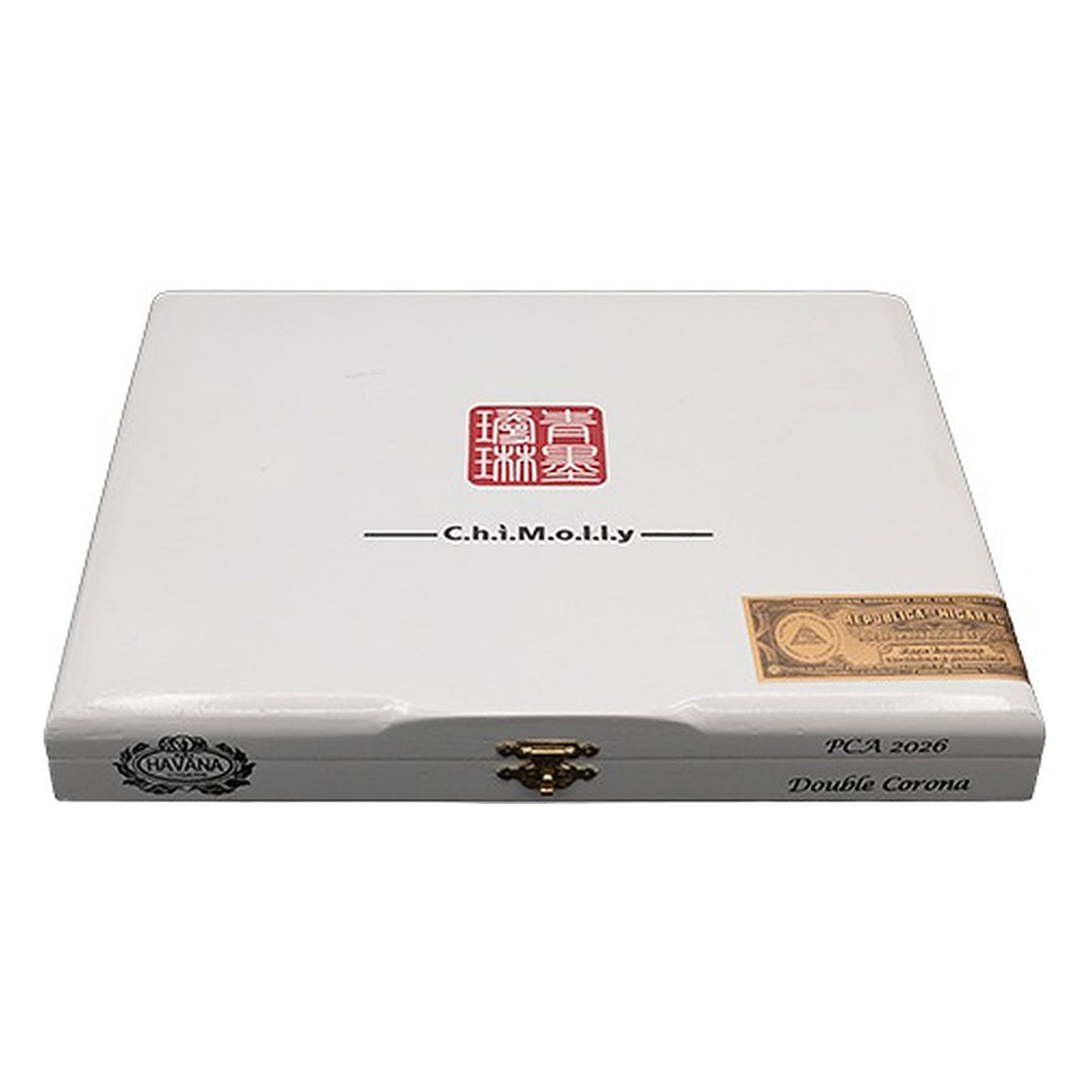 Closed box of ChiMolly Pangu PCA 2026 Double Corona cigars