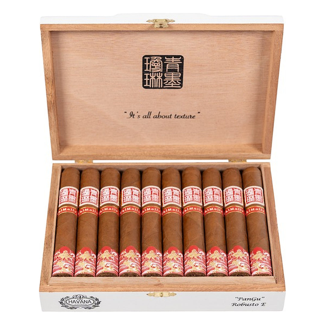 Open box of 20 ChiMolly Pangu Robusto E cigars