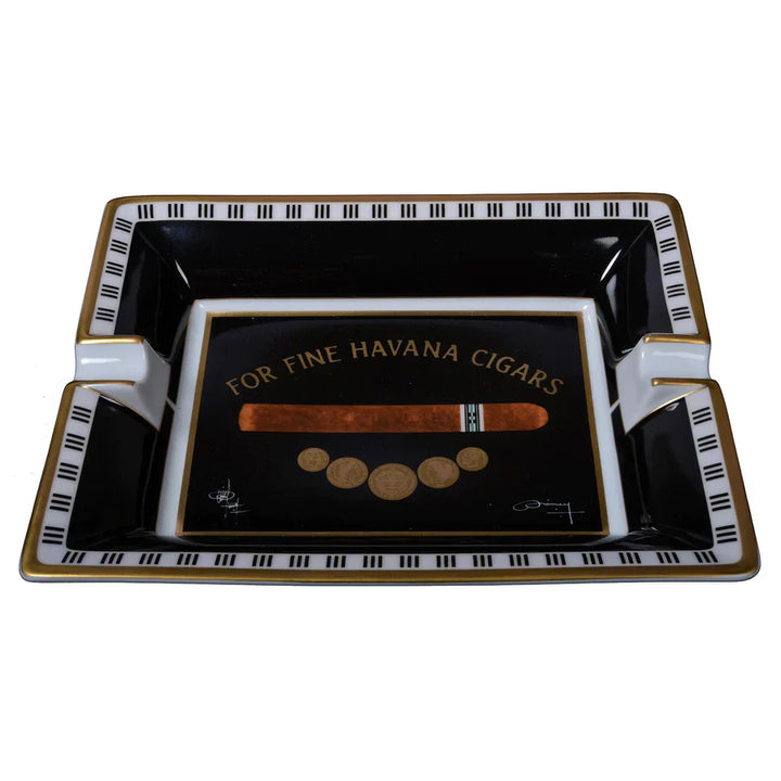 Elie Bleu "Medal" Porcelain Ashtray - Black