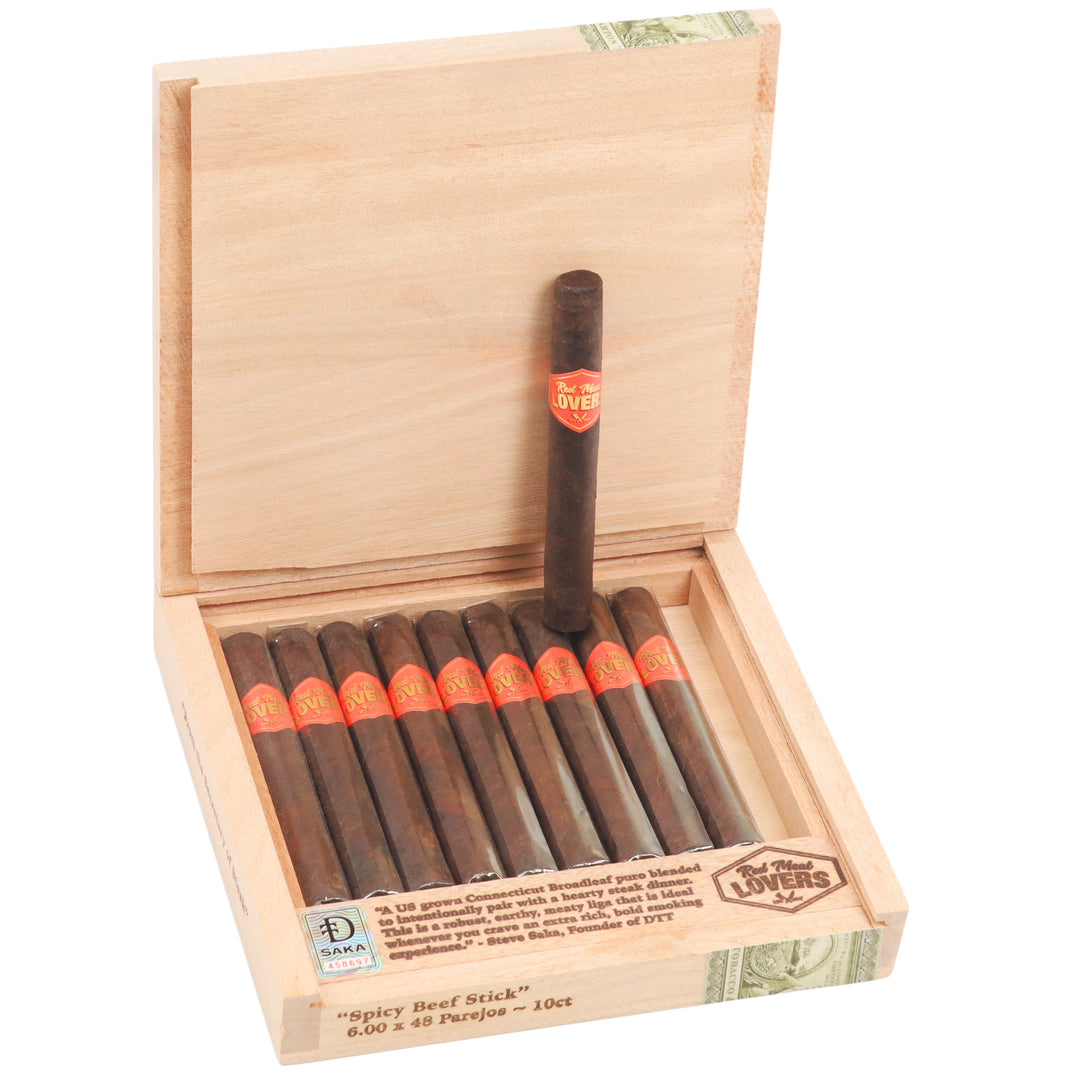 DUNBARTON RED MEAT LOVERS SPICY BEEF STICK CIGAR OPEN BOX