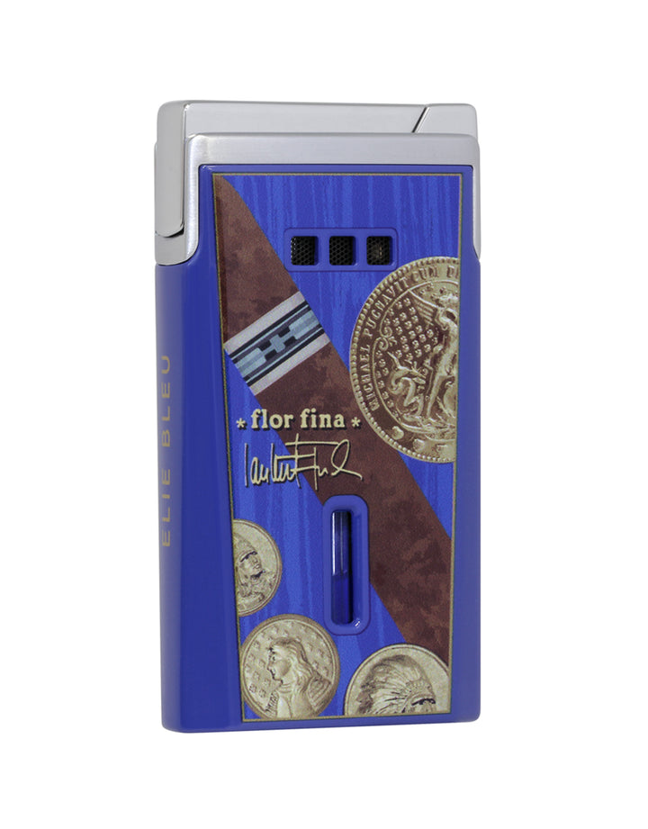 Elie Bleu J15 Lighter Medals Collection - Blue Lacquer