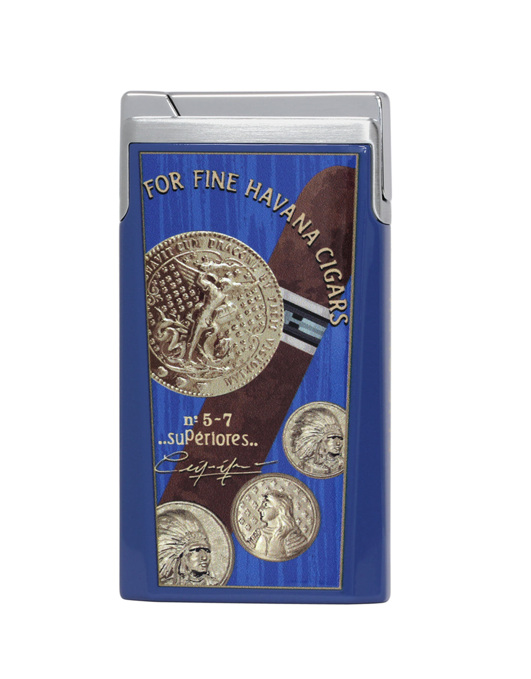 Elie Bleu J15 Lighter Medals Collection - Blue Lacquer
