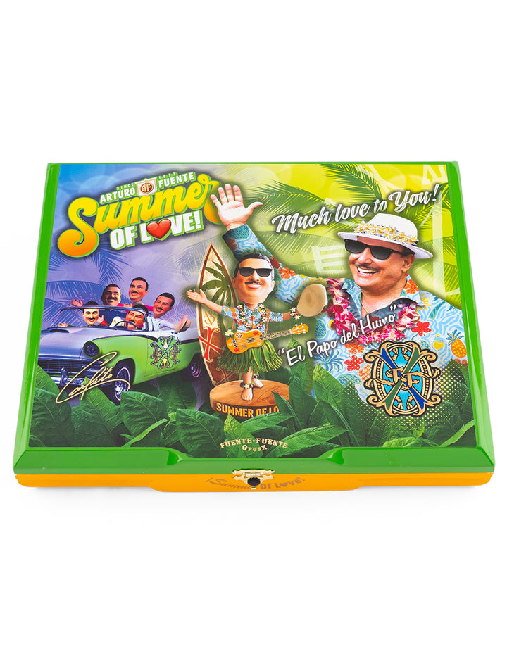 FUENTE FUENTE OPUS X SUMMER OF LOVE CIGAR SAMPLER CLOSED BOX