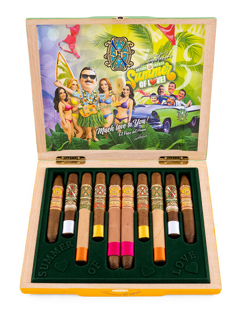 FUENTE FUENTE OPUS X SUMMER OF LOVE CIGAR SAMPLER OPEN BOX