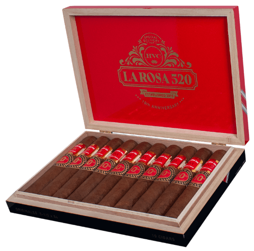 HVC La Rosa 520 10th Year Anniversary Originales Cigar Open Box