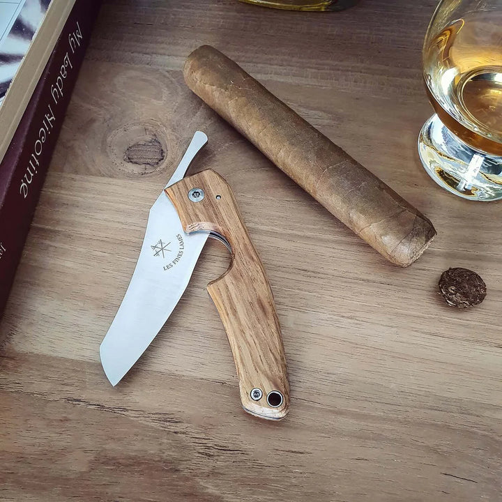 Les Fines Lames Cigar Knife LE PETIT - Bourbon Barrel