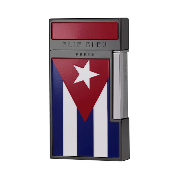 Elie Bleu J14 Diamond Jet Flame Collection Cuban Flag - Black With Rhodium Accents