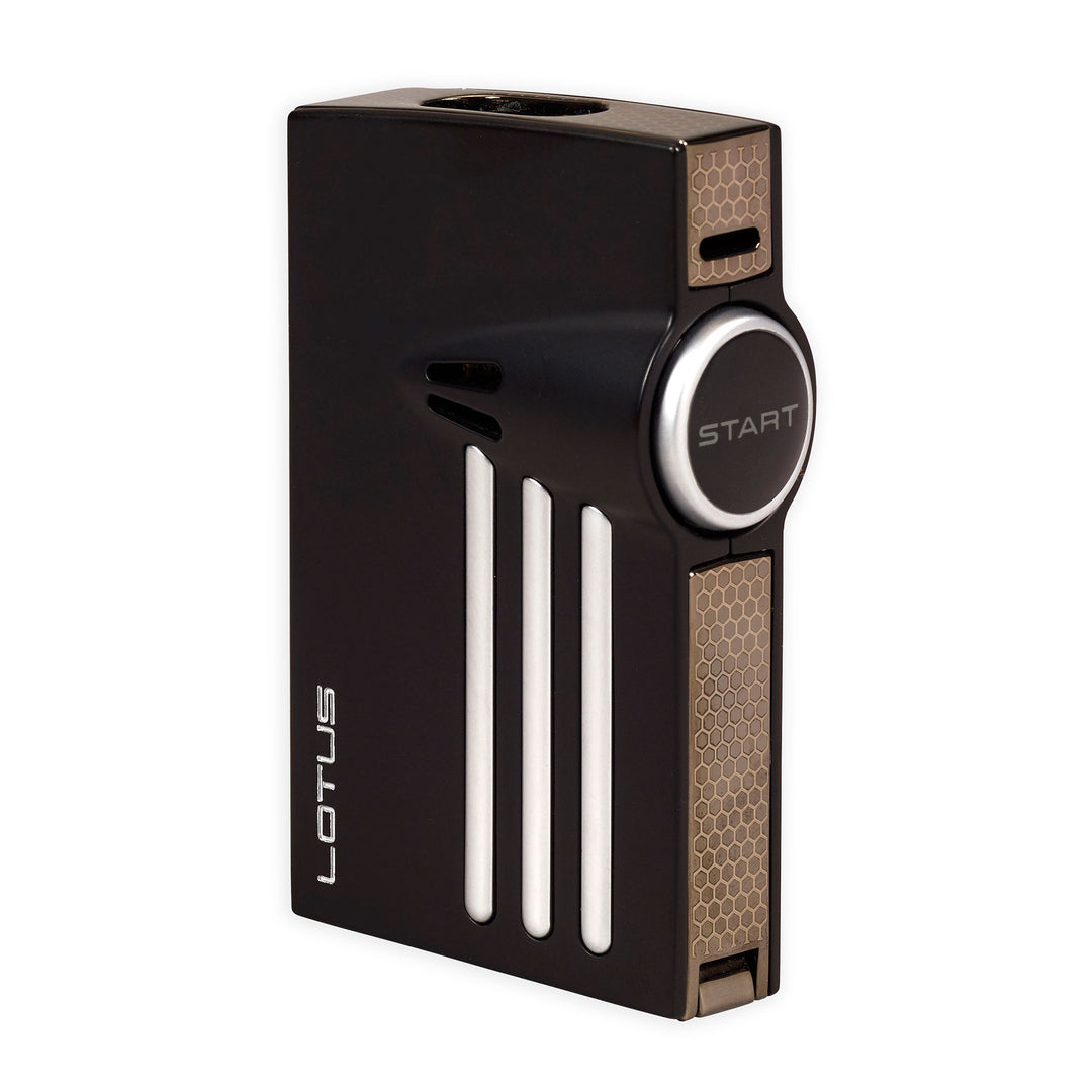 Lotus ORION Lighter with Punch - Black Matte & Chrome Satin