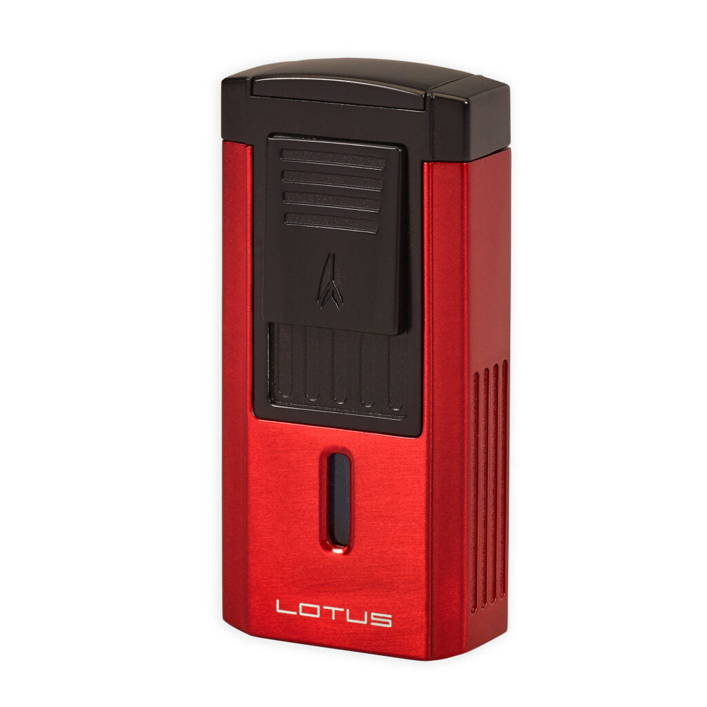 Lotus DUKE-V Lighter with V-Cutter - Anodize Red & Polish Black