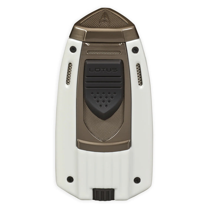 Lotus MARINER Twin Pinpoint Torch Lighter - White & Gunmetal