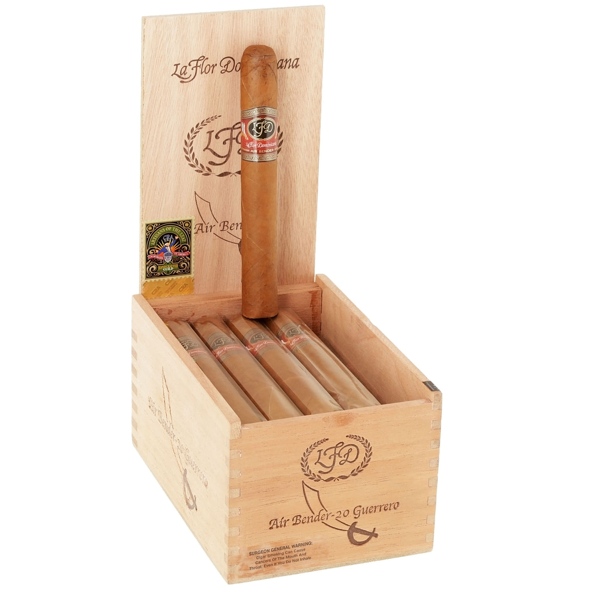 La Flor Dominicana Air Bender Guerrero Toro cigar, 6.2 × 54