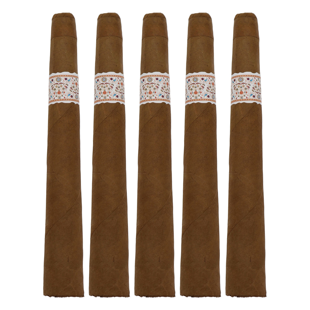 Five MBombay Kesara Pyramid premium cigars displayed together on a white background.