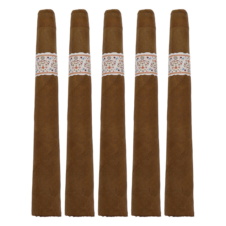 Five MBombay Kesara Pyramid premium cigars displayed together on a white background.