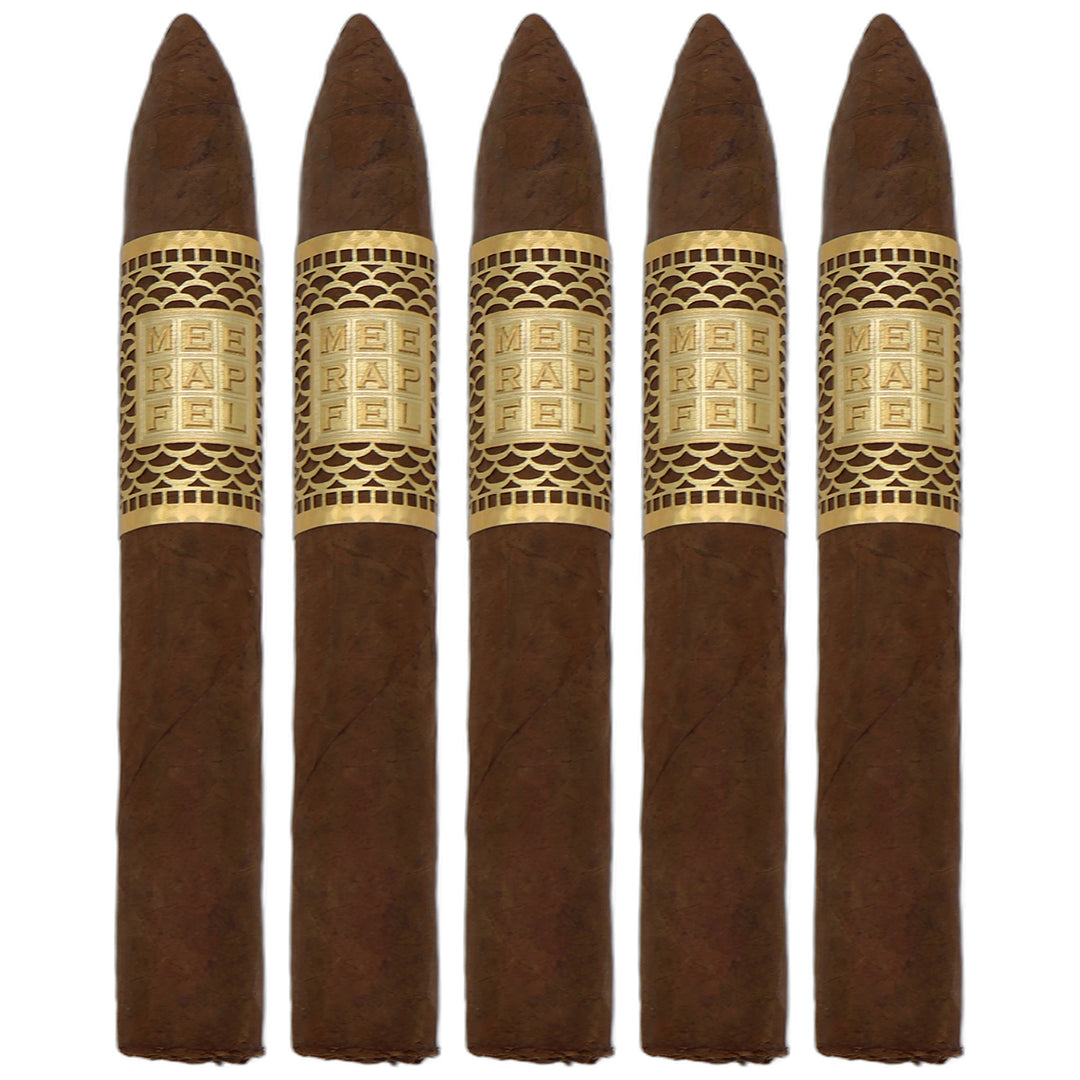 Meerapfel Ernest Pyramid cigar, 6.13 x 52, featuring a textured Cameroon wrapper