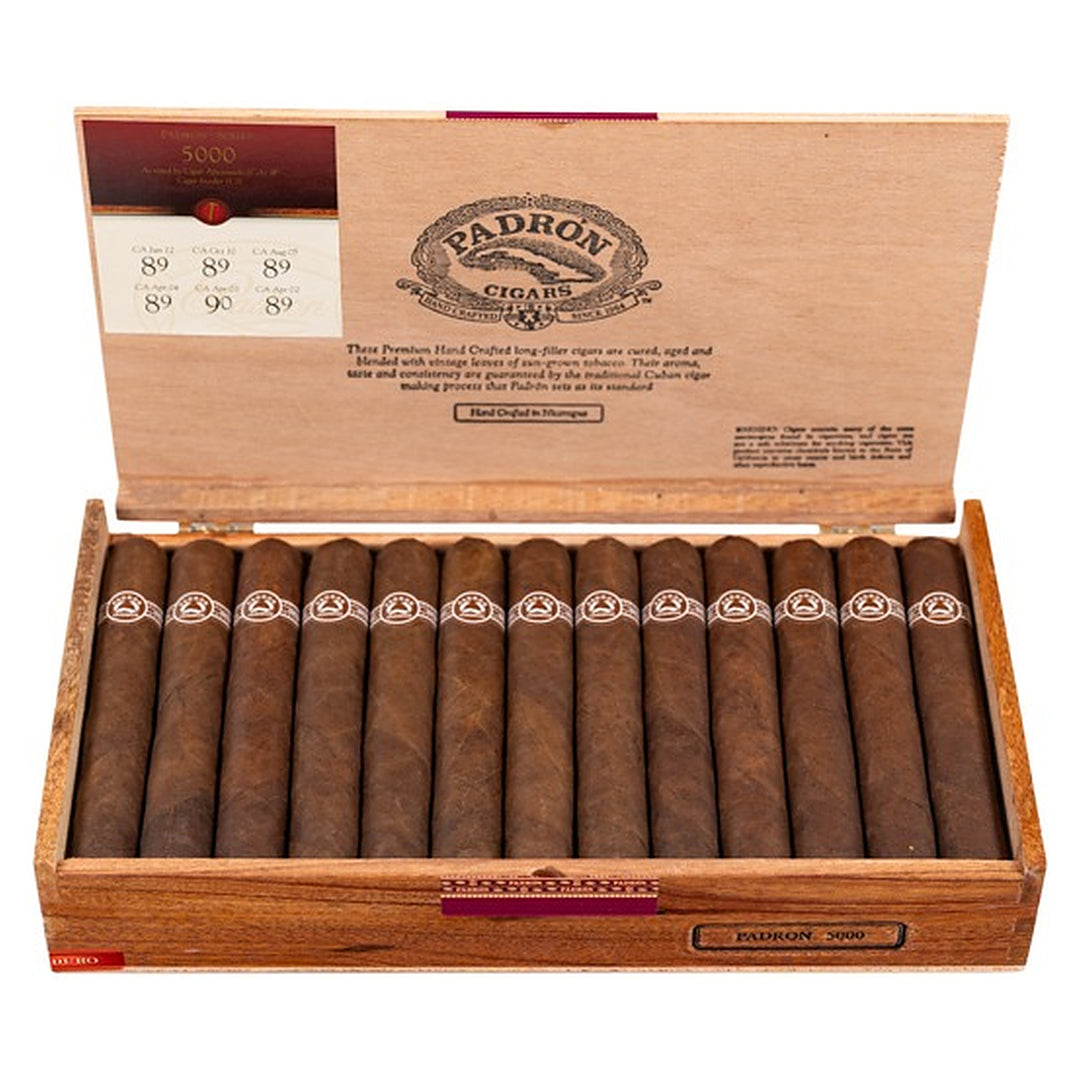 Open box of 26 Padron 5000 Maduro cigars