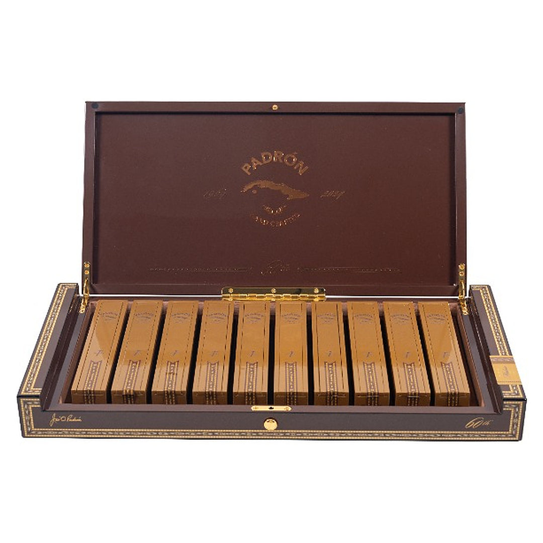 Open box of 10 Padron 60th Anniversary Natural cigars