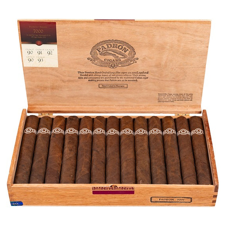 Open box of 26 Padron 7000 Natural cigars