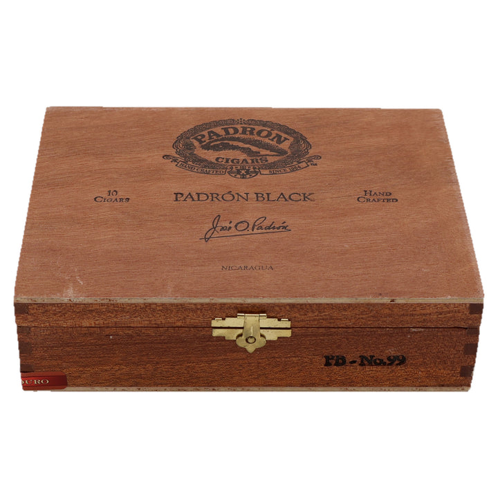 Closed box of Padron Black PB-99 Maduro cigars