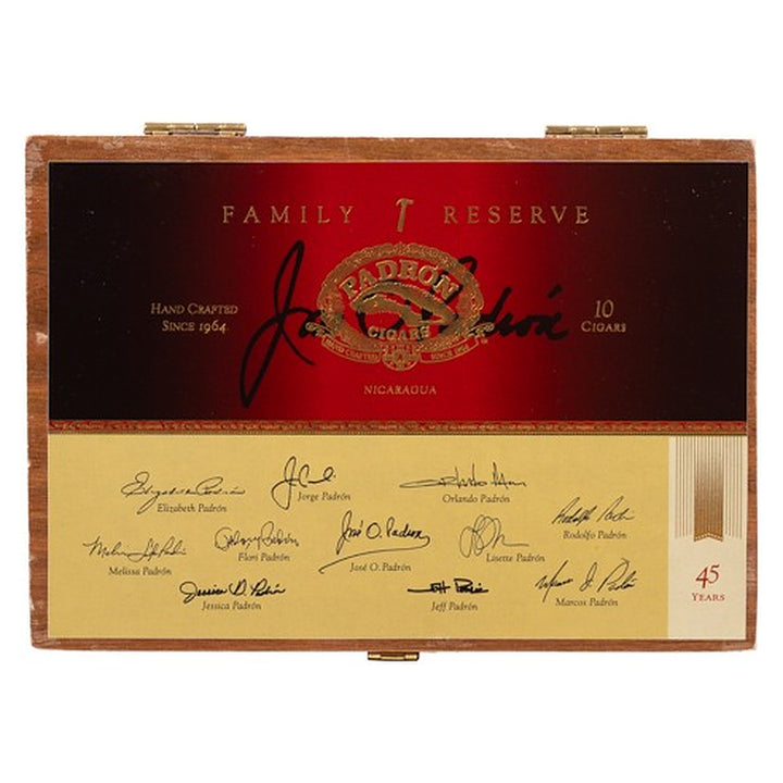 Closed box of Padron Family Reserve No. 45 Natural cigars