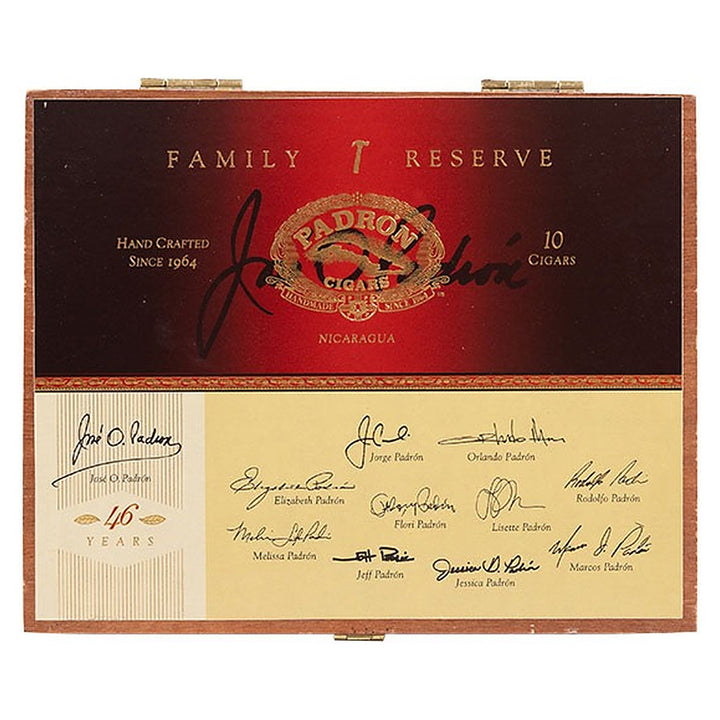 Closed box of Padron Family Reserve No. 46 Natural cigars