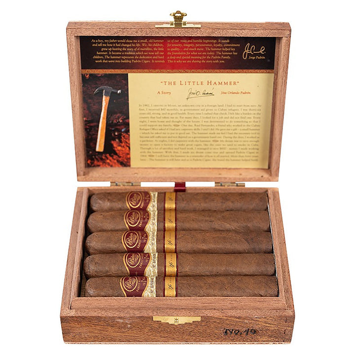 Open box of 10 Padron Family Reserve No. 46 Natural cigars