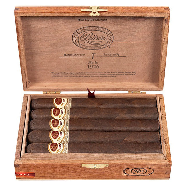 Open box of 24 Padron 1926 Series No. 1 Maduro cigars
