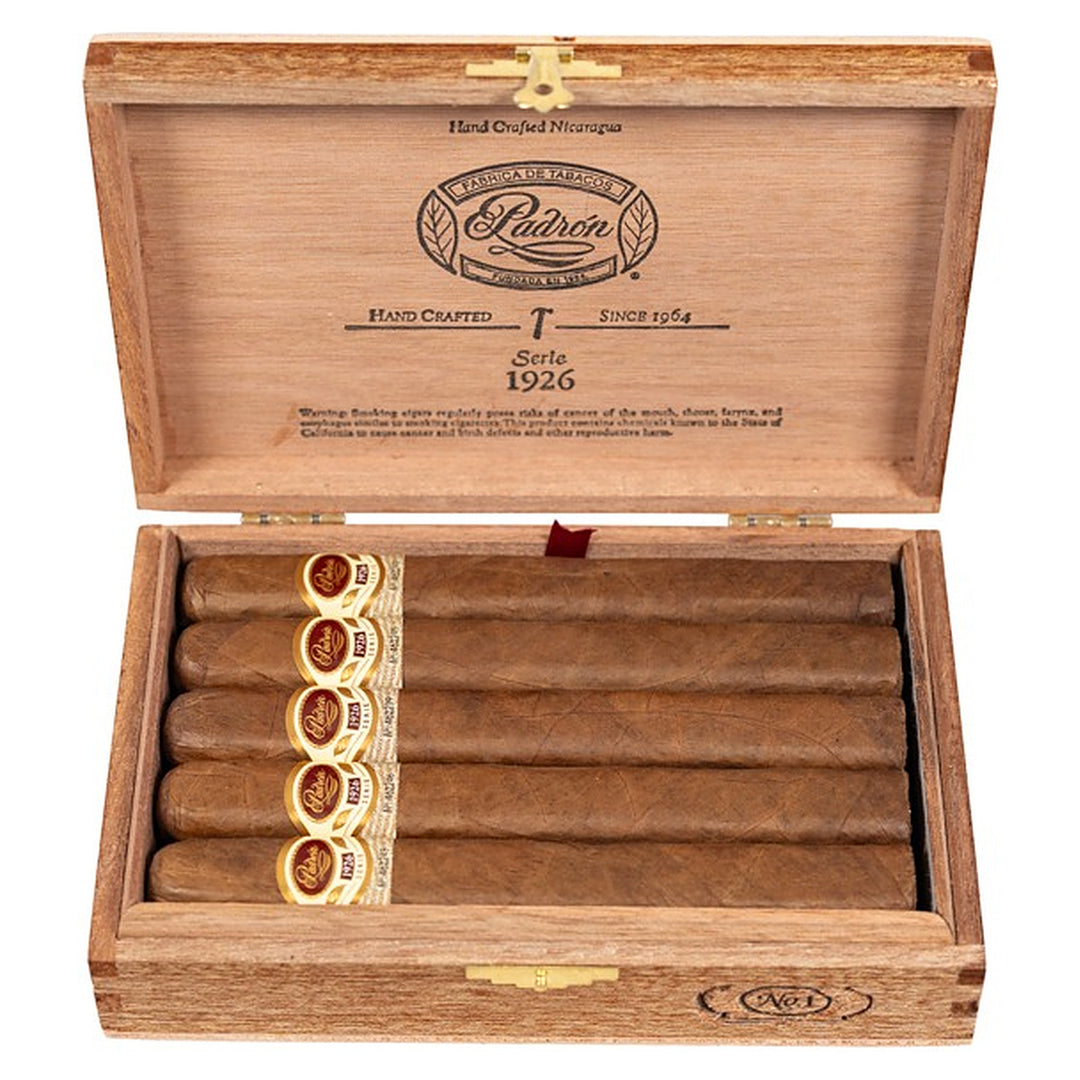 Open box of 24 Padron 1926 Series No. 1 Natural cigars